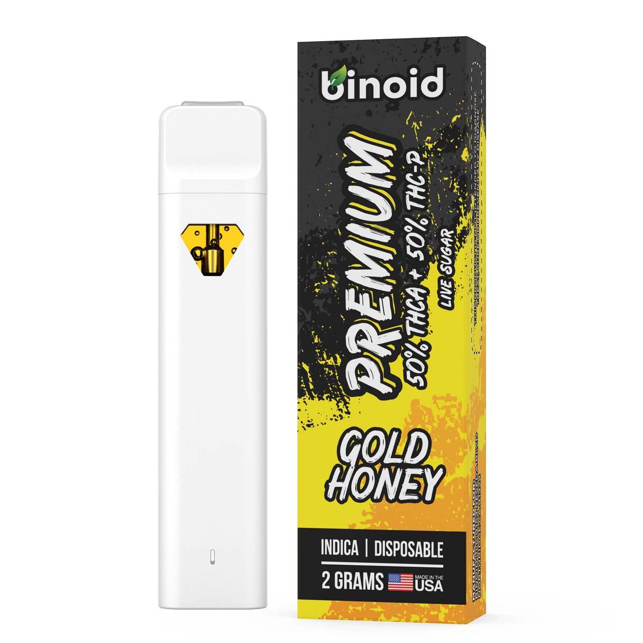 Binoid 50/50 THCA + THC-P Live Sugar 2G Disposable Vape Pen - Image 4