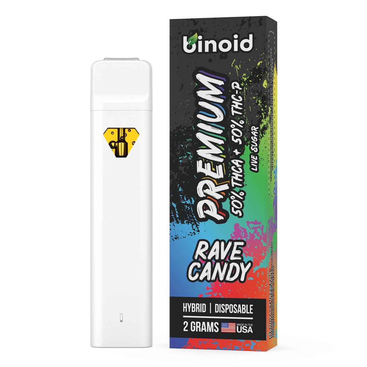 Binoid 50/50 THCA + THC-P Live Sugar 2G Disposable Vape Pen - Image 6