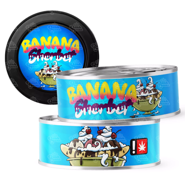 Banana Sherbet Strain 3.5g Cali Tins